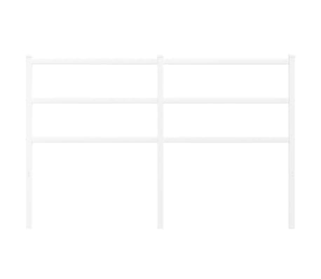 vidaXL Kovinsko vzglavje belo 135 cm