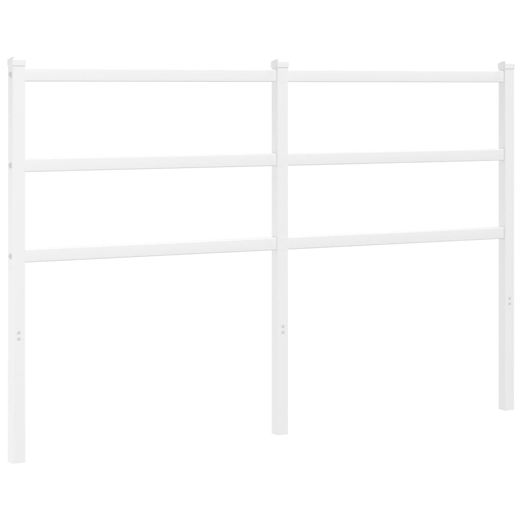 vidaXL Kovové čelo postele bílé 140 cm