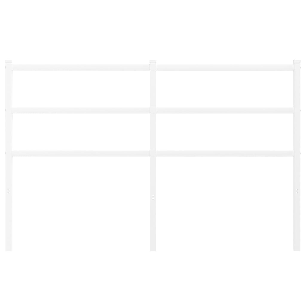 vidaXL Hoofdbord 140 cm metaal wit afbeelding