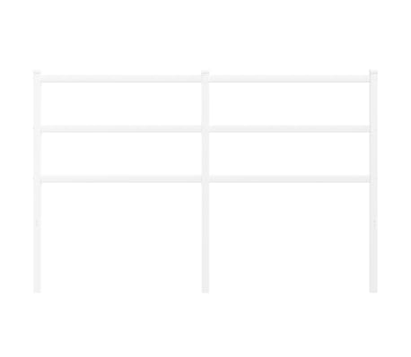 vidaXL Tăblie de pat metalică, alb, 140 cm