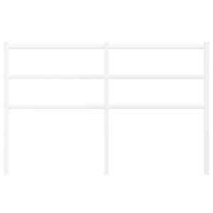 vidaXL Tăblie de pat metalică, alb, 140 cm