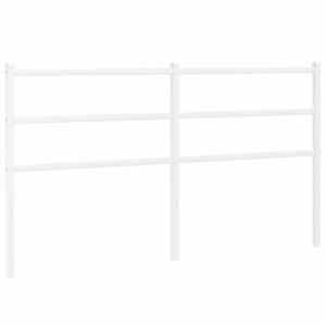 Kovové náhradní čelo postele bílé 150 cm - obrázek 2
