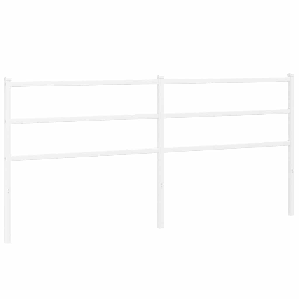 vidaXL Tăblie de pat de schimb metalică, alb, 193 cm