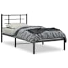 vidaXL metallist voodiraam peatsiga, must, 90 x 190 cm