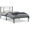 vidaXL metallist voodiraam peatsiga, must, 100x200 cm