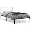 vidaXL metallist voodiraam peatsiga, must, 107 x 203 cm