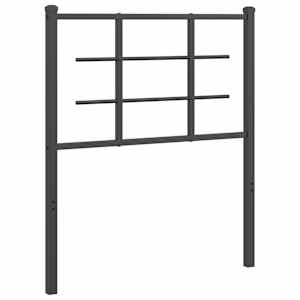 Kovové náhradní čelo postele černé 75 cm - obrázek 2