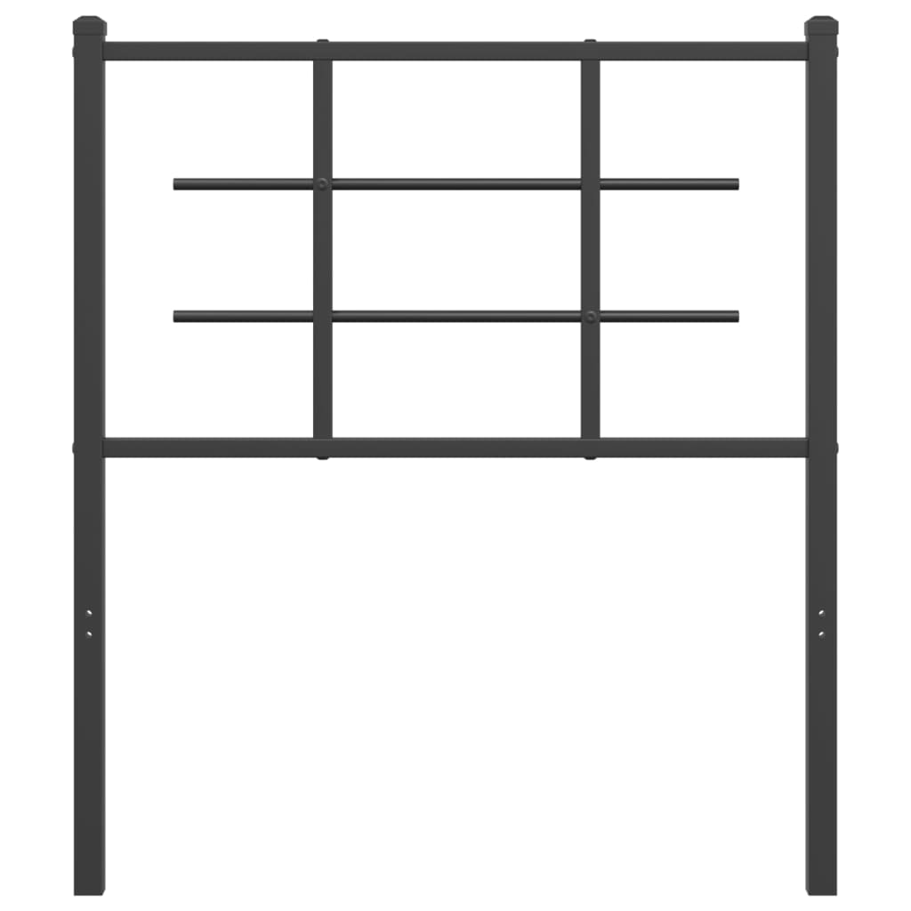 vidaXL Vervangend hoofdbord 75 cm metaal zwart, foto 2