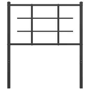 Kovové náhradní čelo postele černé 75 cm - obrázek 3