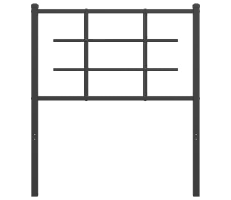 vidaXL H&ouml;fu&eth;gafl &uacute;r M&aacute;lmi Svartur 80 cm