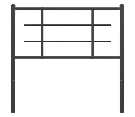 vidaXL Tăblie de pat metalică, negru, 90 cm