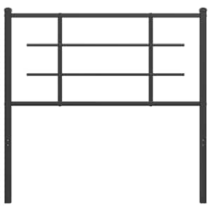 vidaXL Tăblie de pat metalică, negru, 90 cm