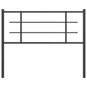 Kovové náhradní čelo postele černé 107 cm - obrázek 3