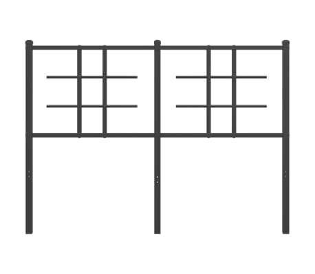 vidaXL metallist voodipeats, must, 120 cm