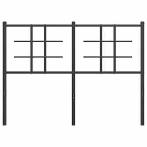 vidaXL metallist voodipeats, must, 120 cm