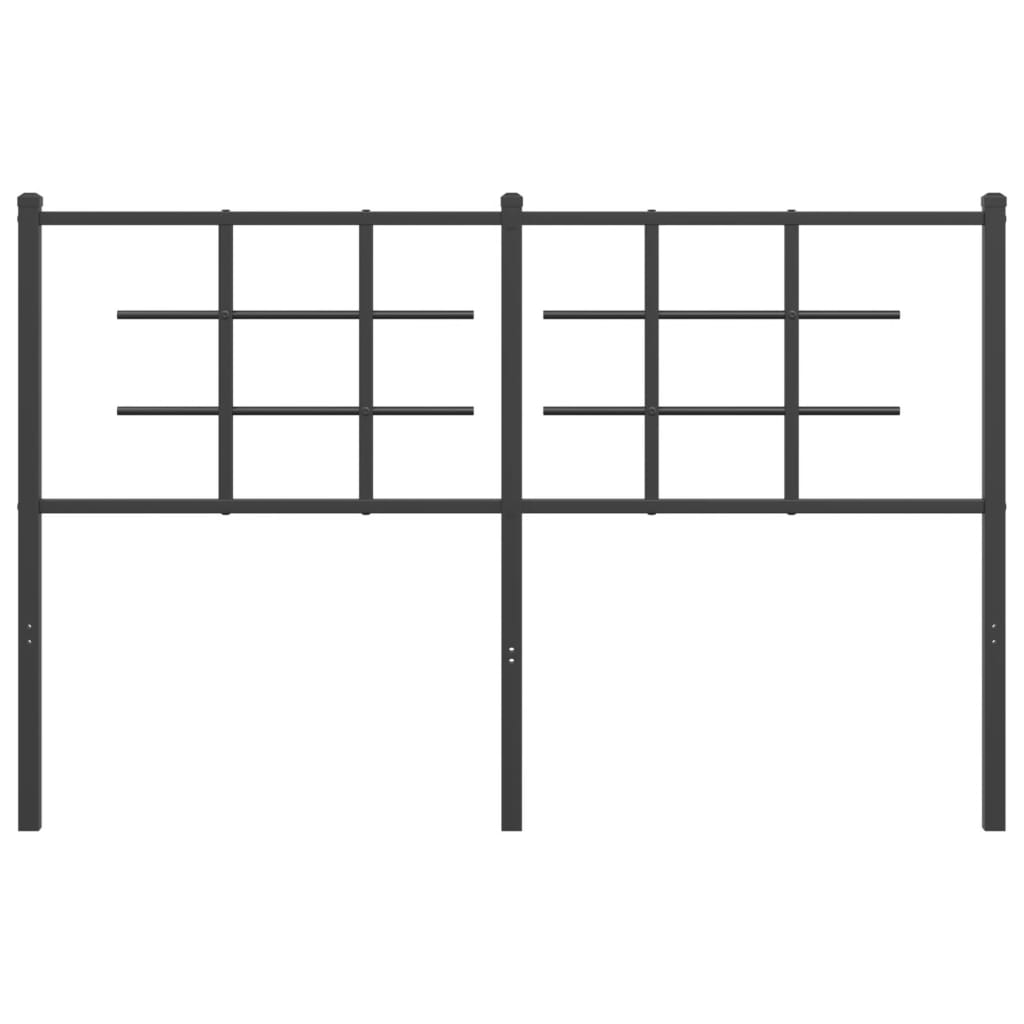 vidaXL Hoofdbord 135 cm metaal zwart afbeelding