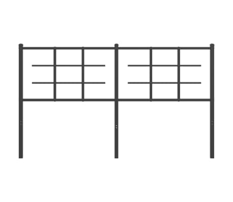 vidaXL Tăblie de pat metalică, negru, 150 cm