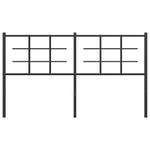 vidaXL Tăblie de pat metalică, negru, 150 cm