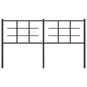 vidaXL Tăblie de pat metalică, negru, 160 cm