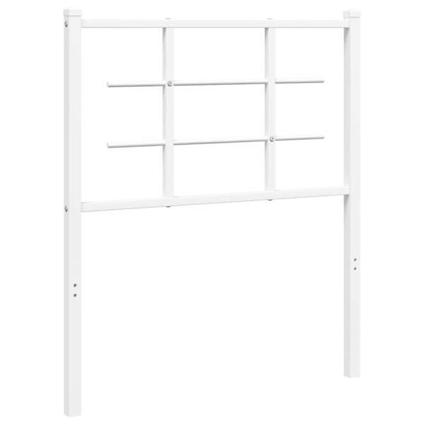 vidaXL metallist vahetatav voodipeats, valge, 75 cm