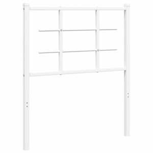 Kovové náhradní čelo postele bílé 75 cm - obrázek 2