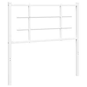 Kovové náhradní čelo postele bílé 100 cm - obrázek 2