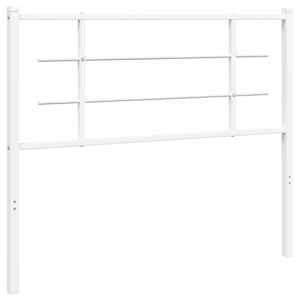 Kovové náhradní čelo postele bílé 107 cm - obrázek 2