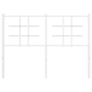 Kovové náhradní čelo postele bílé 120 cm - obrázek 3