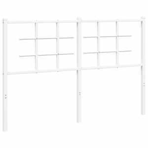 Kovové náhradní čelo postele bílé 140 cm - obrázek 2