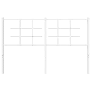vidaXL Tăblie de pat metalică, alb, 140 cm