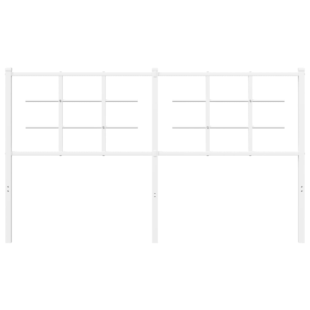 vidaXL Hoofdbord 150 cm metaal wit afbeelding