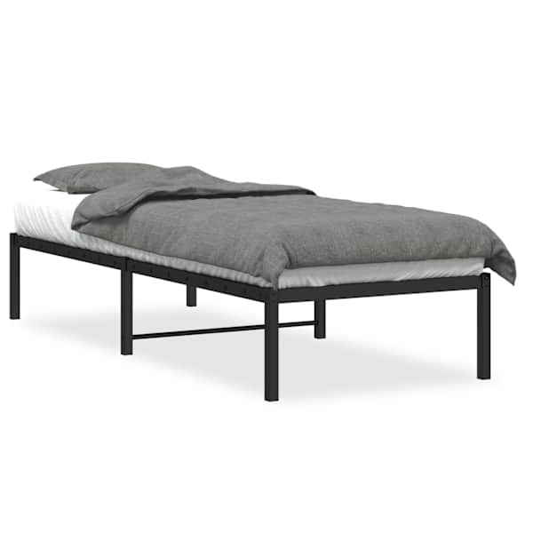 vidaXL metallist voodiraam, must, 75 x 190 cm