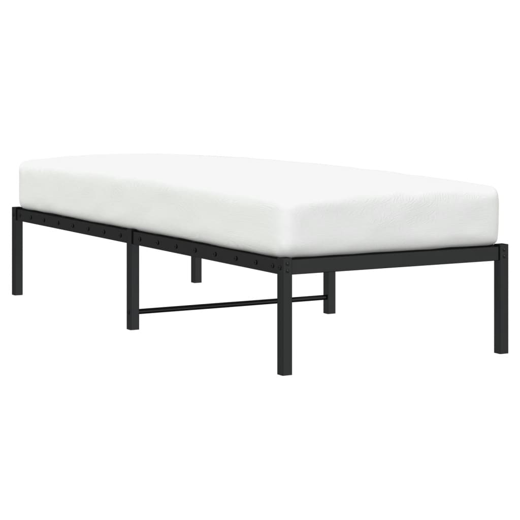 vidaXL Bedframe metaal zwart 80x200 cm afbeelding