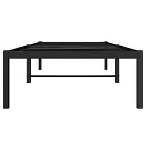 Kovový rám postele černý 80 x 200 cm - obrázek 5