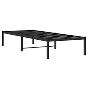 Kovový rám postele černý 80 x 200 cm - obrázek 7