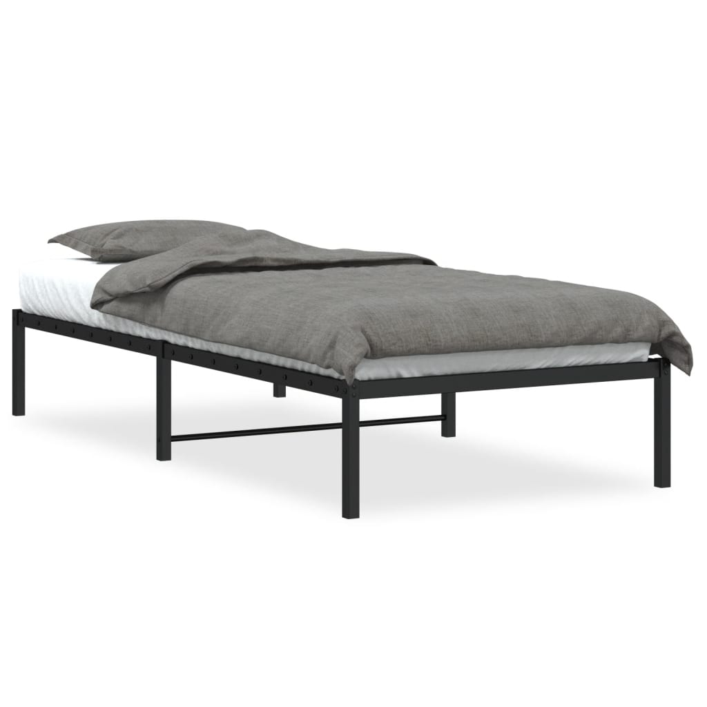 vidaXL Bedframe metaal zwart 90x200 cm, foto 3