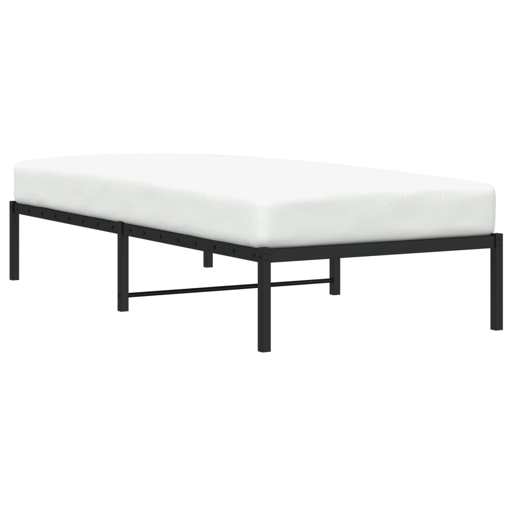 vidaXL Bedframe metaal zwart 90x200 cm afbeelding