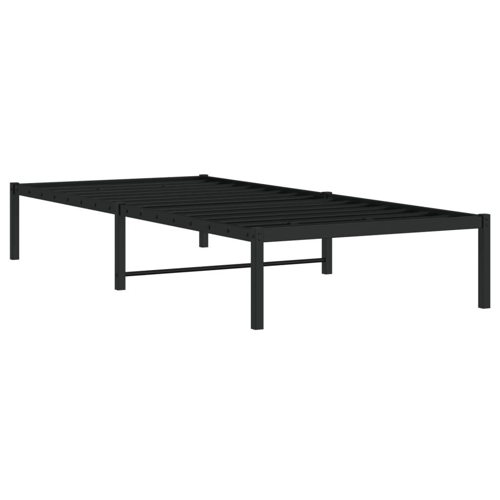 vidaXL Bedframe metaal zwart 90x200 cm, foto 2