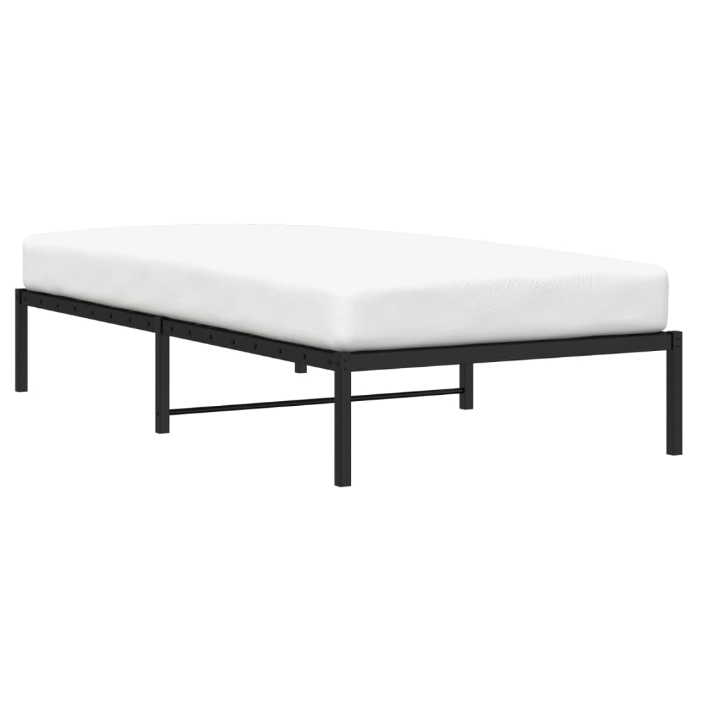 vidaXL Bedframe metaal zwart 100x190 cm afbeelding