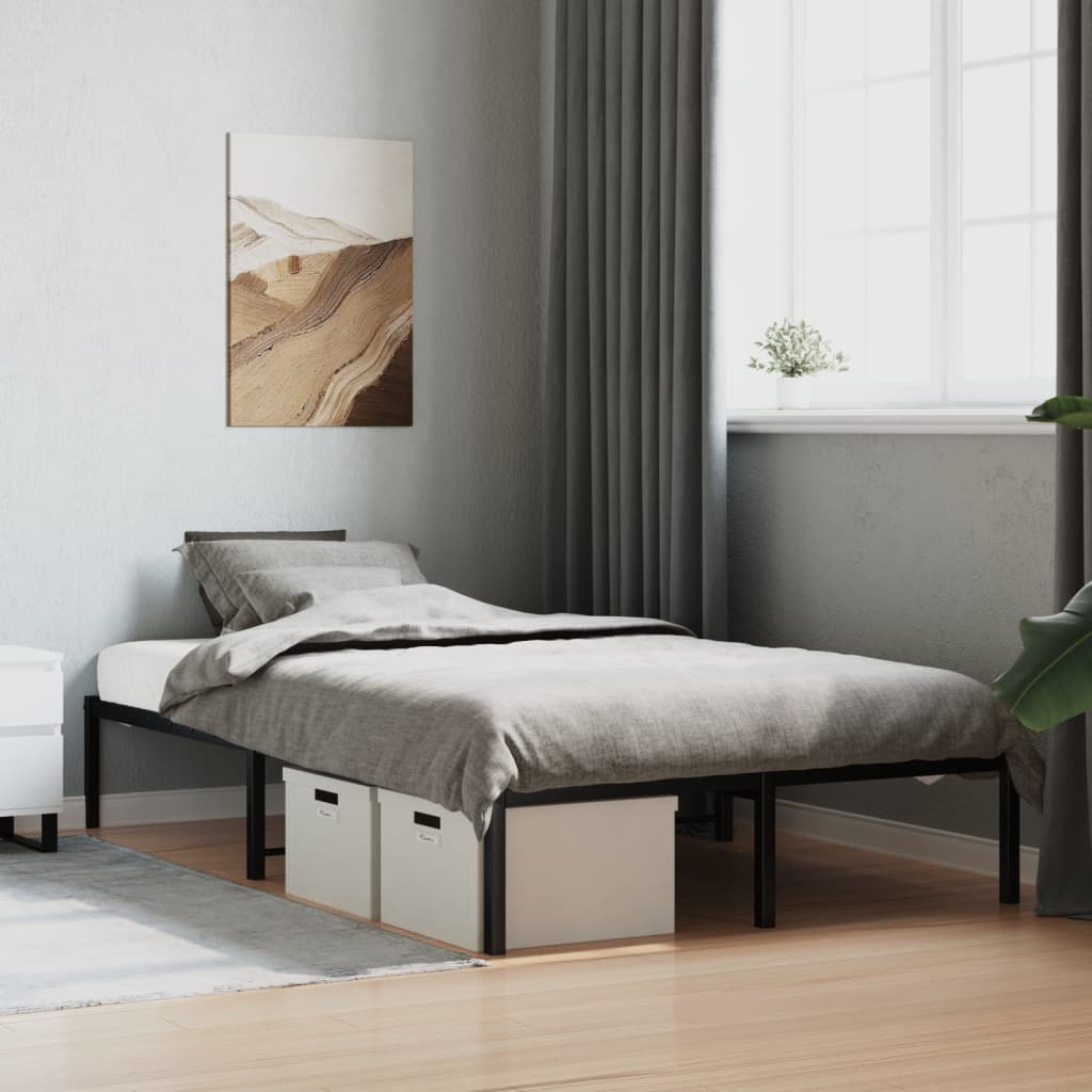 Metalni okvir za krevet crni 120 x 190 cm Kreveti i dodaci za krevete Naručite namještaj na deko.hr