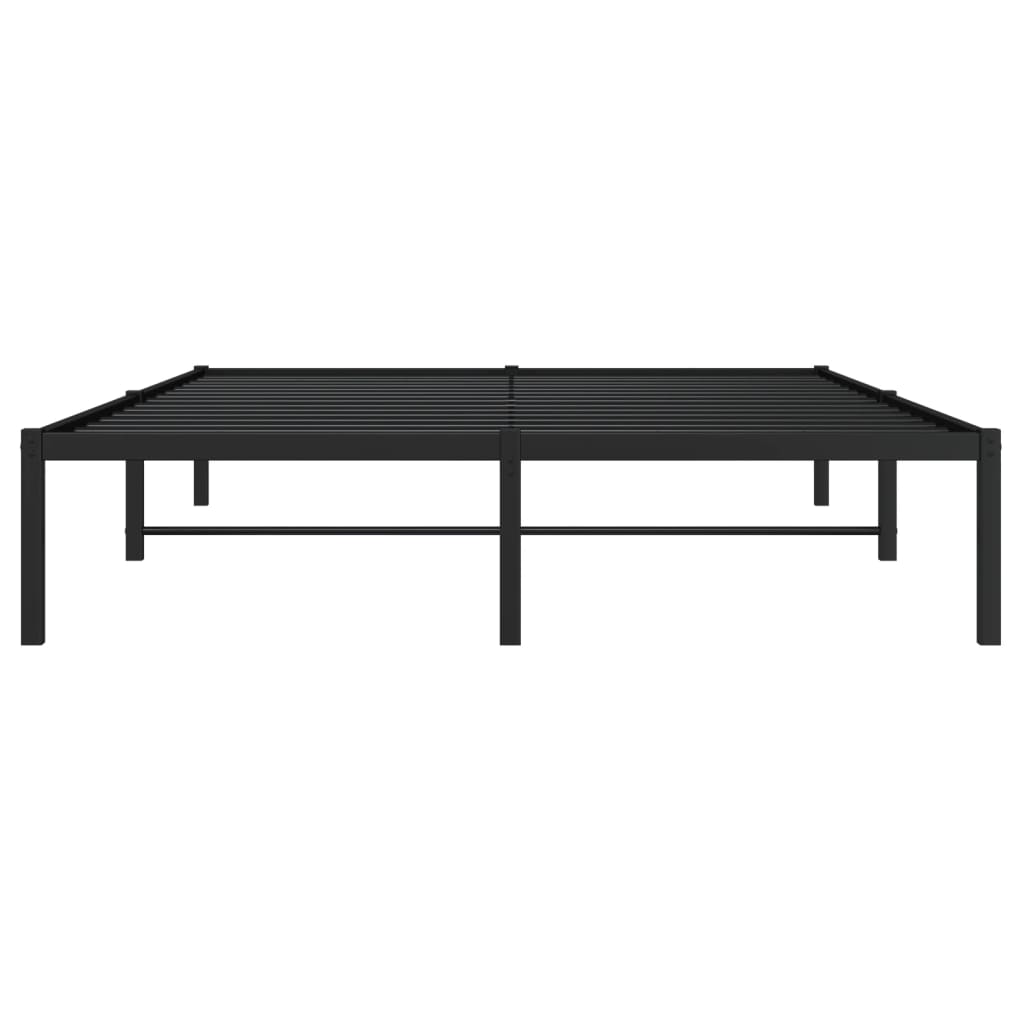 vidaXL Bedframe metaal zwart 135x190 cm, foto 4