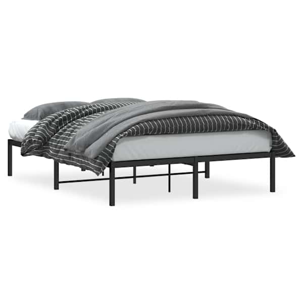 vidaXL metallist voodiraam, must, 140x200 cm