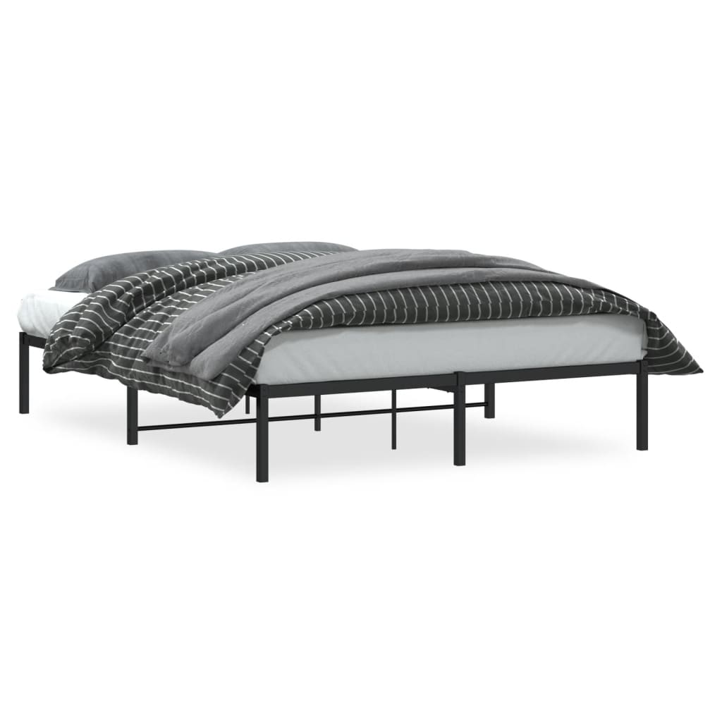 Thumbnail - vidaXL Bettgestell Metall Schwarz 150x200 cm