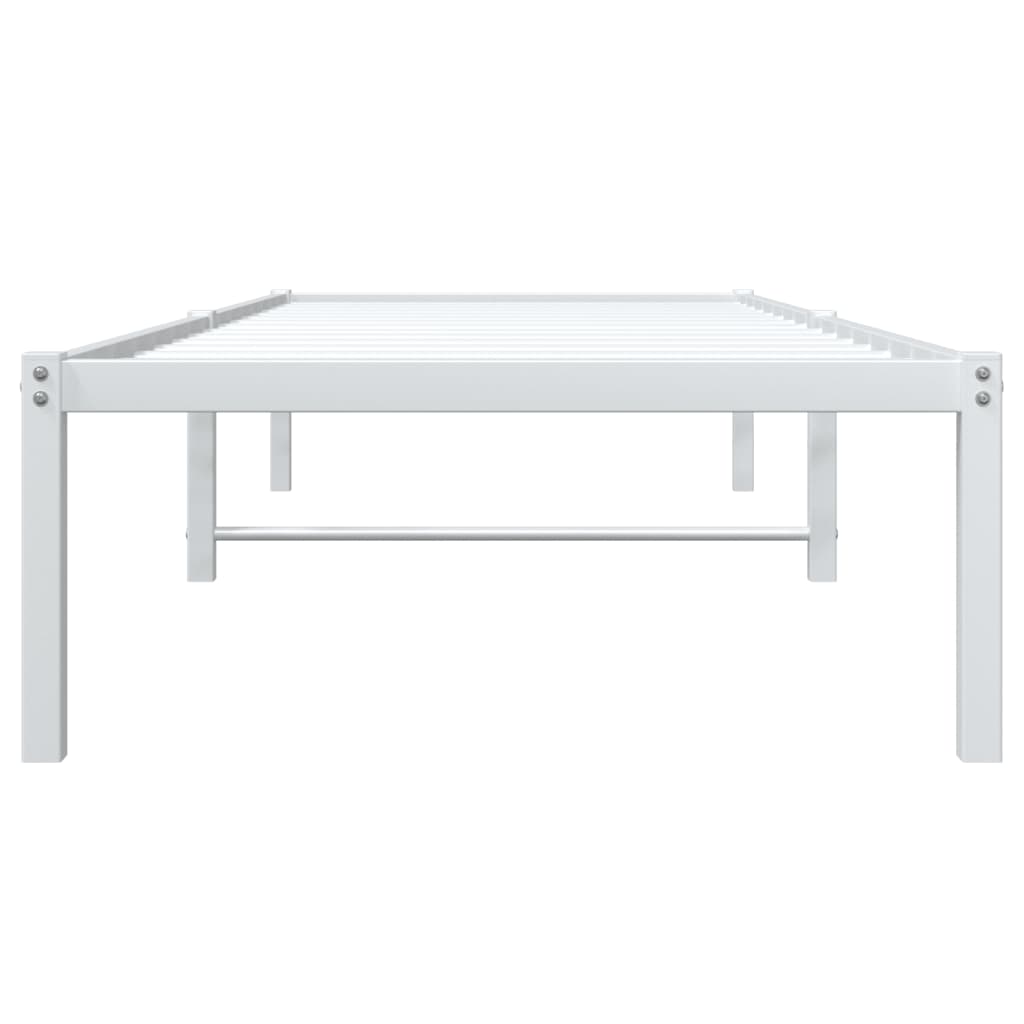 vidaXL Bedframe metaal wit 75 x 190 cm, foto 4