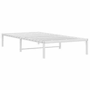 Kovový rám postele bílý 100 x 200 cm - obrázek 4