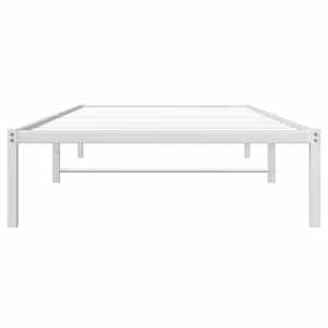 Kovový rám postele bílý 100 x 200 cm - obrázek 5