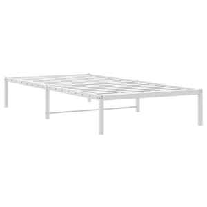 Kovový rám postele bílý 100 x 200 cm - obrázek 7