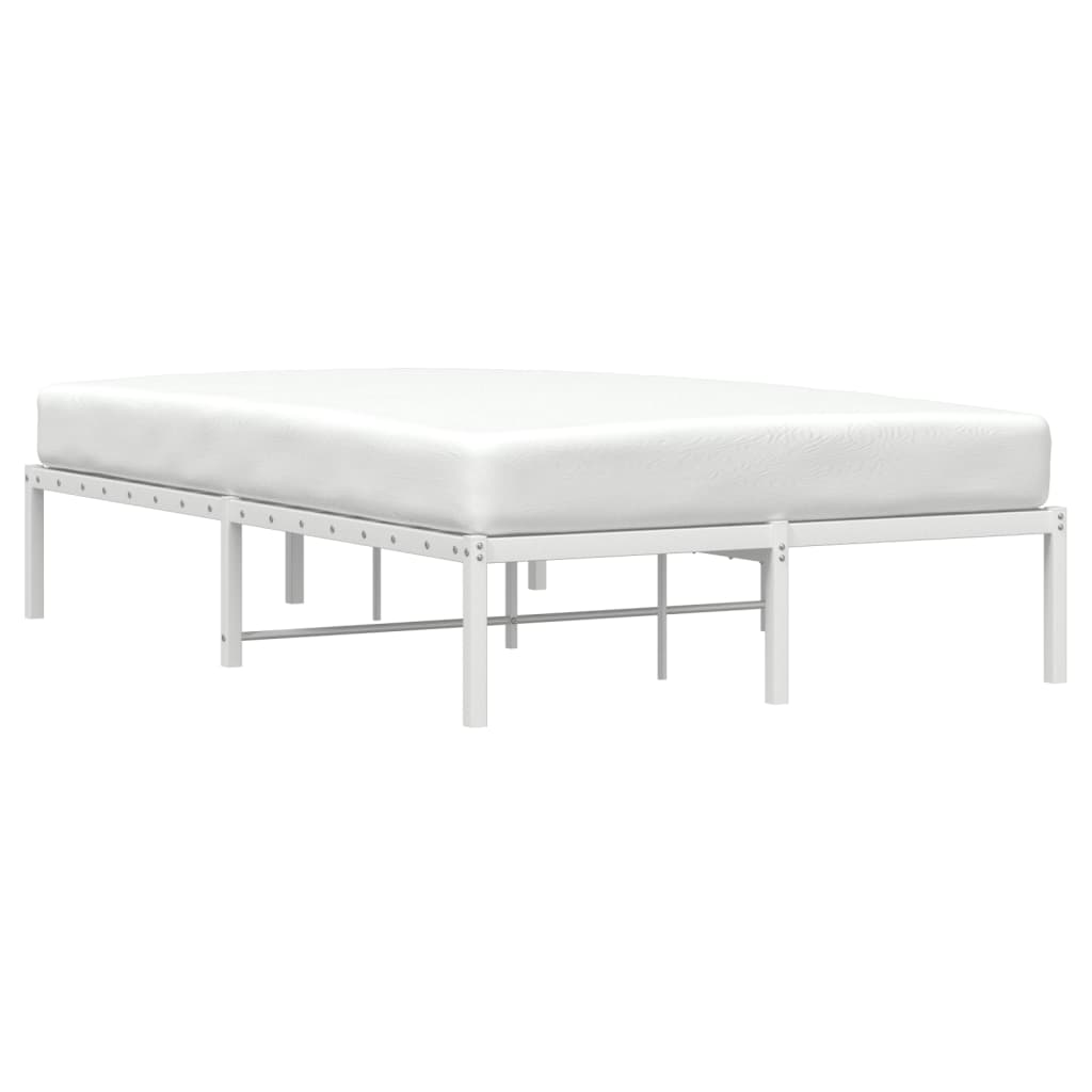vidaXL Bedframe metaal wit 120x190 cm afbeelding
