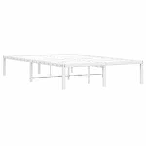 Kovový rám postele bílý 120 x 200 cm - obrázek 4