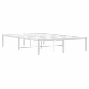 Kovový rám postele bílý 120 x 200 cm - obrázek 7